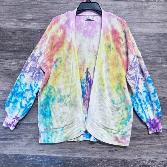 Hollister Sweaters - Hollister Vibrant Tie-Dye Cardigan Sweater Womens Small